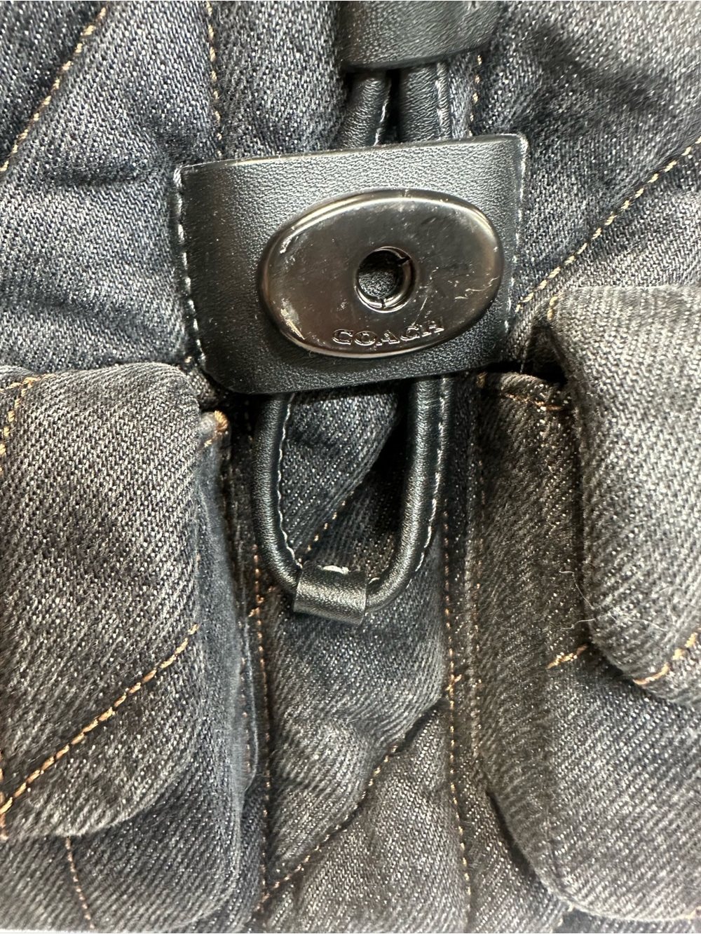 COACH
Tabby Quilted
Denim Backpack. New no tag - Picture 11 of 12